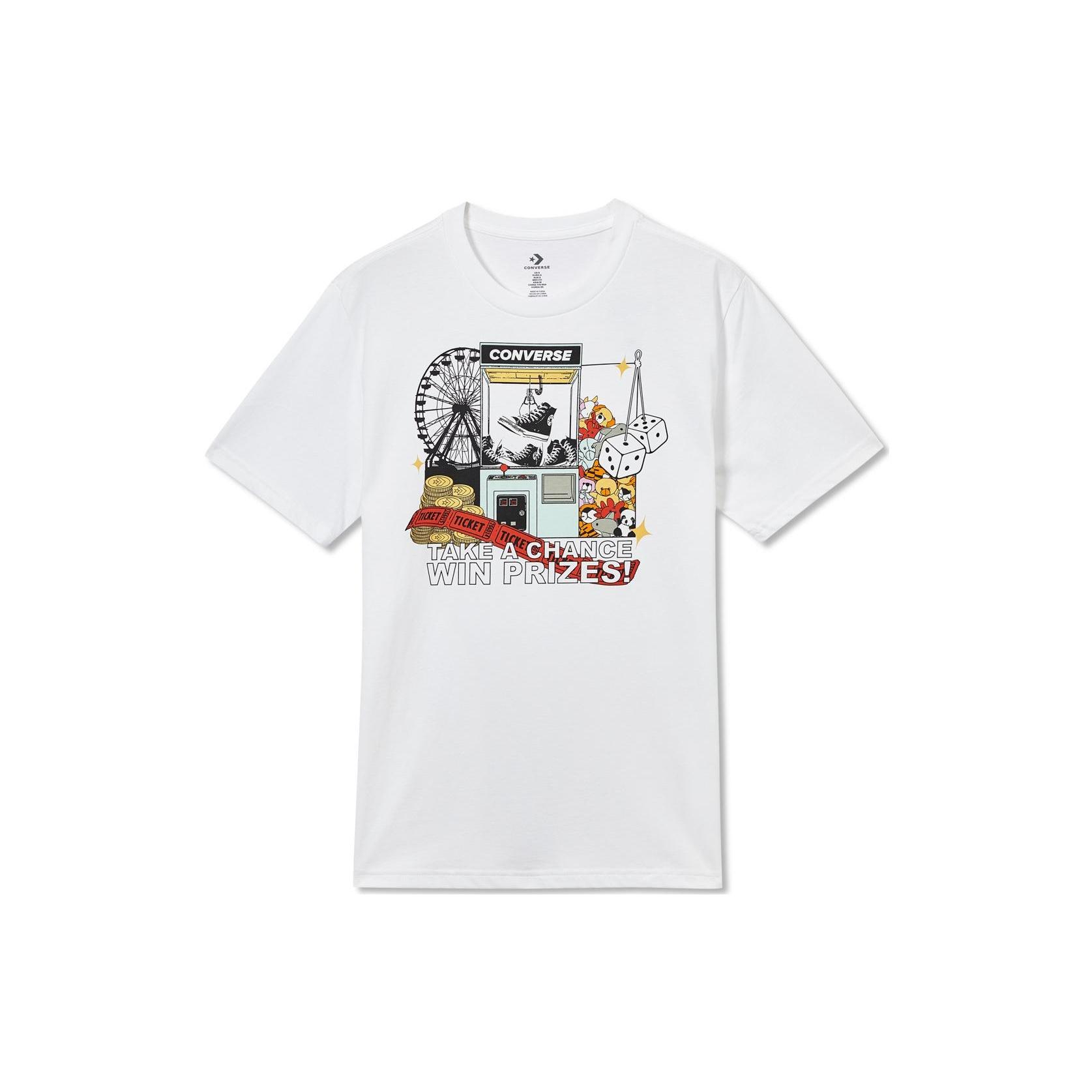 Converse Claw Machine Graphic Tee Asia Sizing  White  Men s 10023457-A02 L