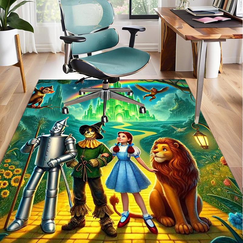 Wonderful Wizard Adventure Office Rug Chair Mat, Game Carpet, Suitable for Front Door, Bedroom, Living Room, Desk, Holiday Gift