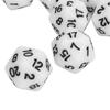 10PCS Polyhedral Dice Set Plastic Lightweight 20 Sided Dice for Role Playing Table Games White
