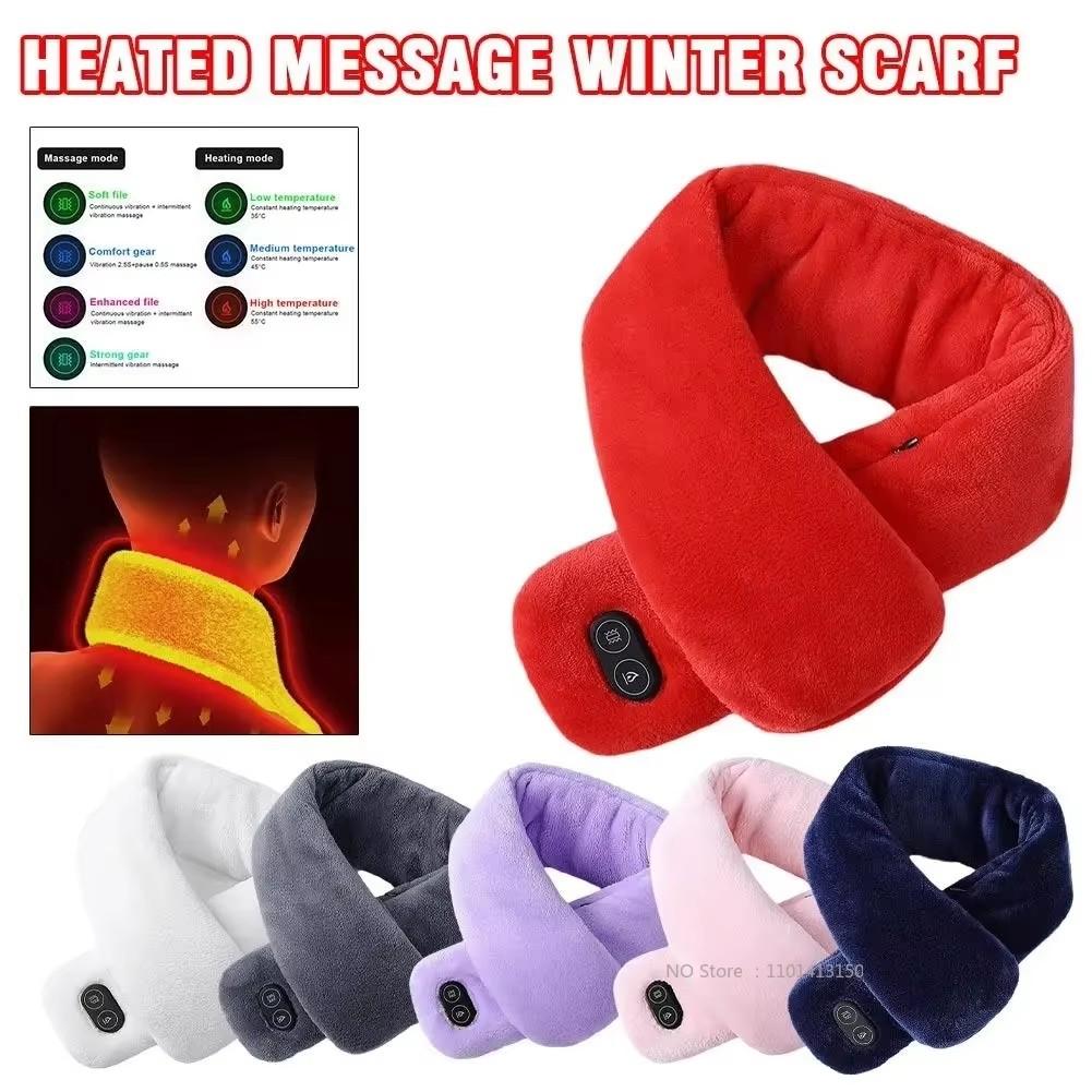 Ski Heated Winter Scarf USB Electric Heating Blanket Shawl Men Women Foreign Trade Smart Heating Vibration Massage Scarf Shawl