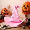 Twisted Witch Hat For Women Soft Cloth Material Halloween Costume Party Accessory Foldable Design