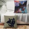 Housse de coussin anime Dragon T-Toothless Décoration d'intérieur Jeté pour canapé, lit, voiture Décoration de chambre Idée cadeau