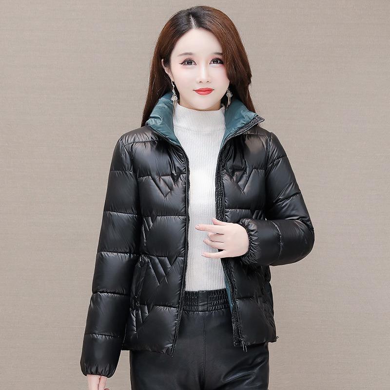 Women's new cotton-padded jacket thickened short cotton-padded clothing cold-proof stand-up collar mother clothing bread winter fashion coat