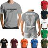 Men's  Popular T-shirt Printed Round Neck Short Sleeve T-shirt