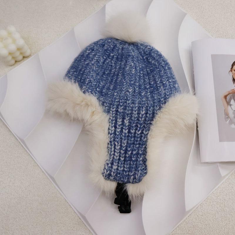 

Флисовая Утепленная Вязаная Термошапка Женская Лыжная Шапка Уличная Пушистая Шапка Лей Фэн ONE SIZE