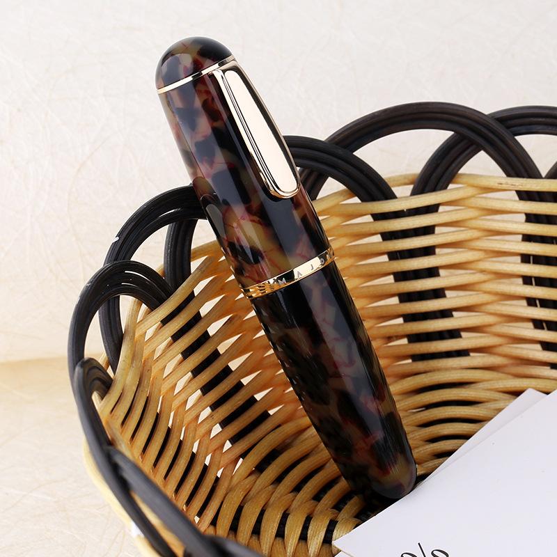 MAJOHN Q1 Short Cute Fountain Pen Hand Ledger Fine Pointed Pen Writing Small Fat Pen School Office Supplies Stationery