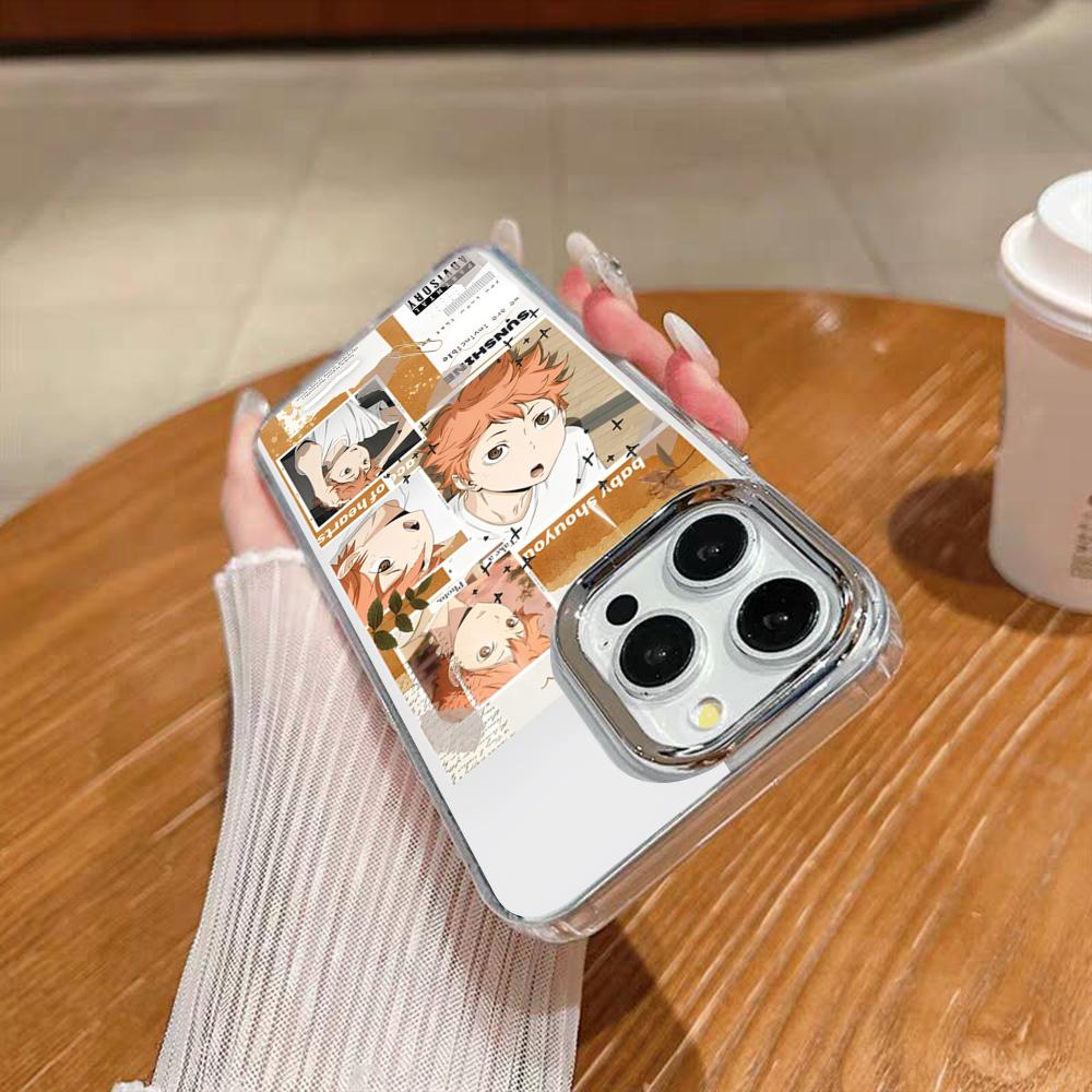 Cool Anime H-Haikyu!! Phone Case For Iphone 17 16 15 14 13 12 11 Pro Max Xr Air Plus Silicone Cover Silver Hard Shell Cover
