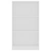 Bibliothèque - VidaXL - 800864 - 3 niveaux - Bois d'ingénierie - Blanc 60x24x109 cm