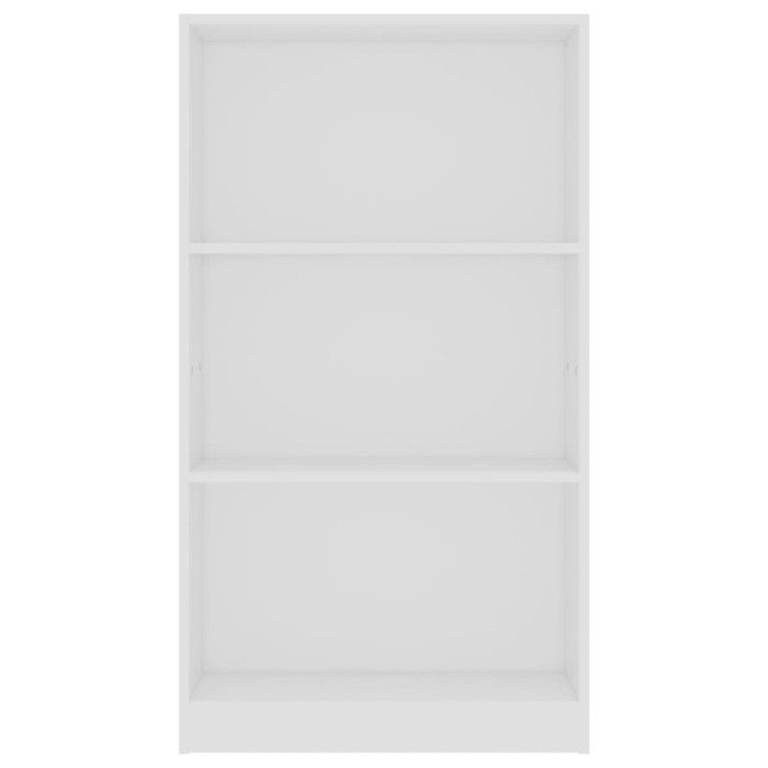 Bibliothèque - VidaXL - 800864 - 3 niveaux - Bois d'ingénierie - Blanc 60x24x109 cm
