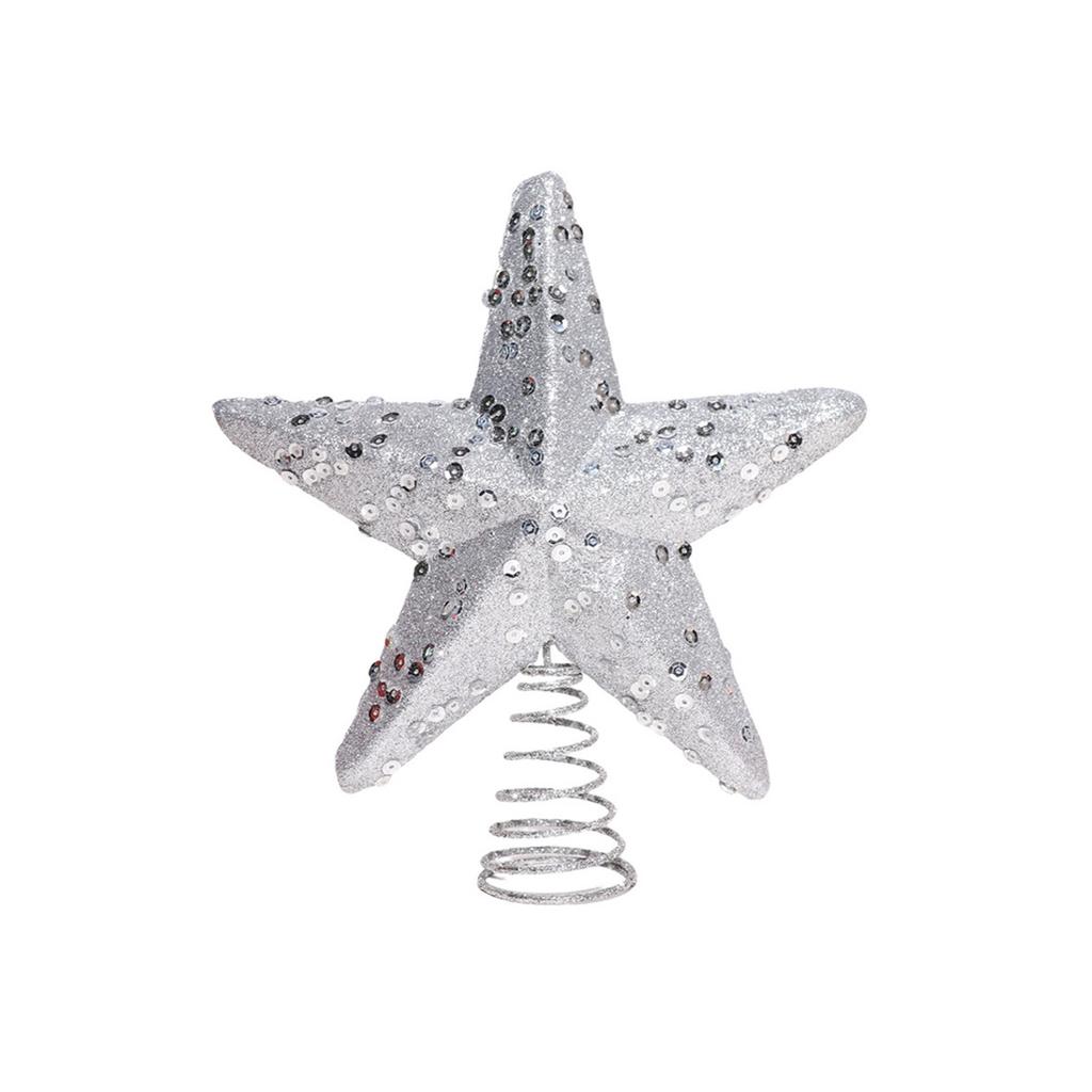 Christmas Colorful Sequin Foam Tree Top Star Christmas Tree Five-pointed Star Tree Top Layout Window Desktop Ornaments