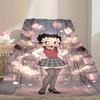 1pc Cozy Print Blanket, Betty Boop Blanket Appropriate for Home Picnic and Travel Adventures