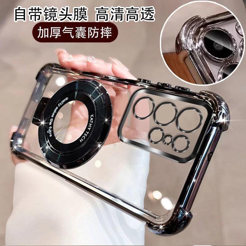 Stojak do Platerowania Przezroczyste Etui Dla Samsung Galaxy S26 Ultra S25 FE S24 S23 Plus A57 A37 A56 A36 A17 Uchwyt Miękkie Etui Z Foliami na Obiektyw