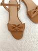 Hyoave Blair Ribbon Sandals - Camel Brown