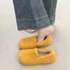 Fashion Plus Size Flat Shoes New Round Toe Deep Mouth Suede Warm Cotton Shoes for Autumn and Winter