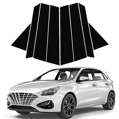 Para Hyundai i30 Hatchback 2018-2023 Acessórios 8 Peças Postes de Coluna Guarnição de Cobertura Adesivo para Janela de Porta Peças Automotivas Exterior