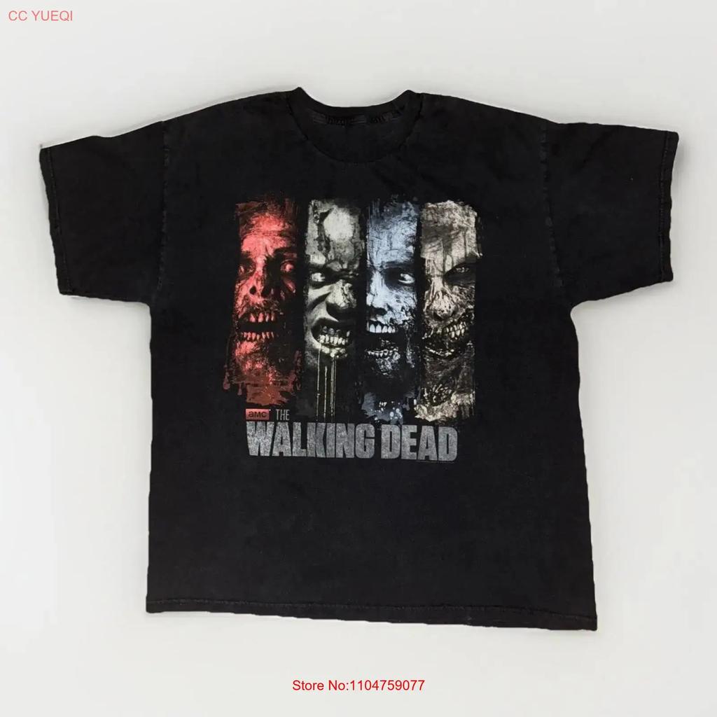 The Walking Dead Zombie T Shirt Black 2XL 23x28 Halloween Horror Nights vintage Washed Soft graphic fashion Casual Comfortable