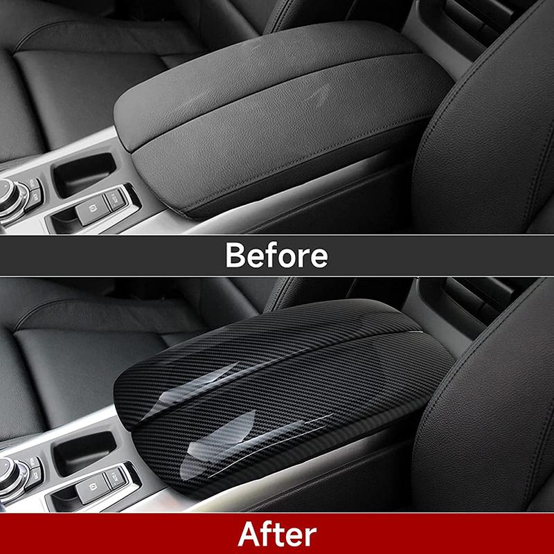 LHD RHD Car Center Armrest Console Box Trim Cover Carbon Fiber Look For BMW X5 E70 2007-2013 / X6 E71 2008 2009 2010 2011-2014