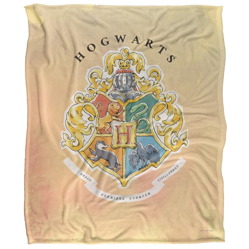 Harry Potter Silky Hogwarts Crest Supersoft Blanket