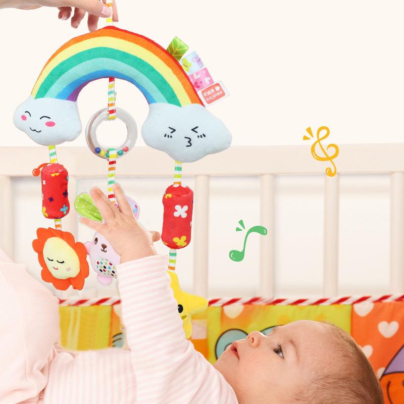 Baby Wind Chime Trolley Hanging Accessory Rattle Toy Bed Bell Safety Seat Hanging Accessories for Infants 0-1 Year Old