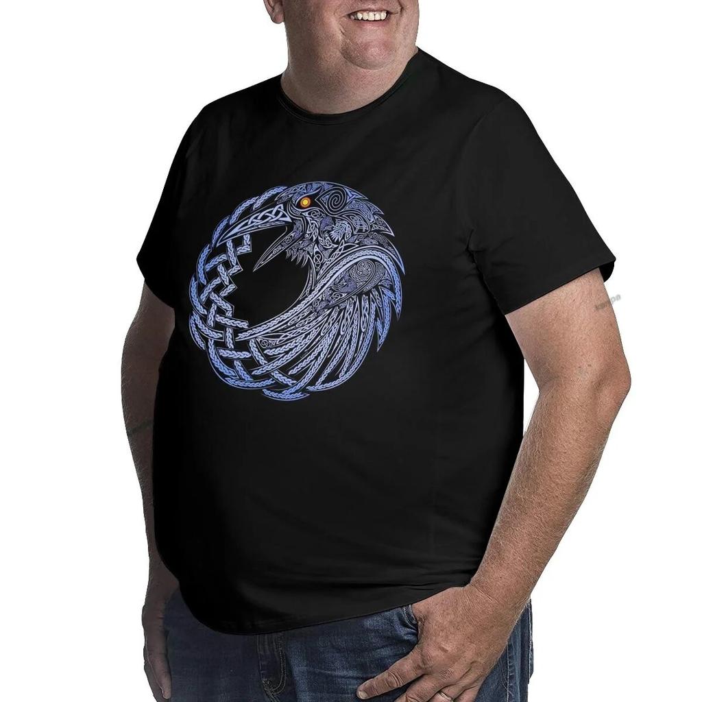 Plus Size S-6XL for 50-135KG Fashion Man T Shirt Crow Pattern Print Summer Crew Neck Short Sleeve Pullover Luxury Female T-Shirts Oversized Clothing