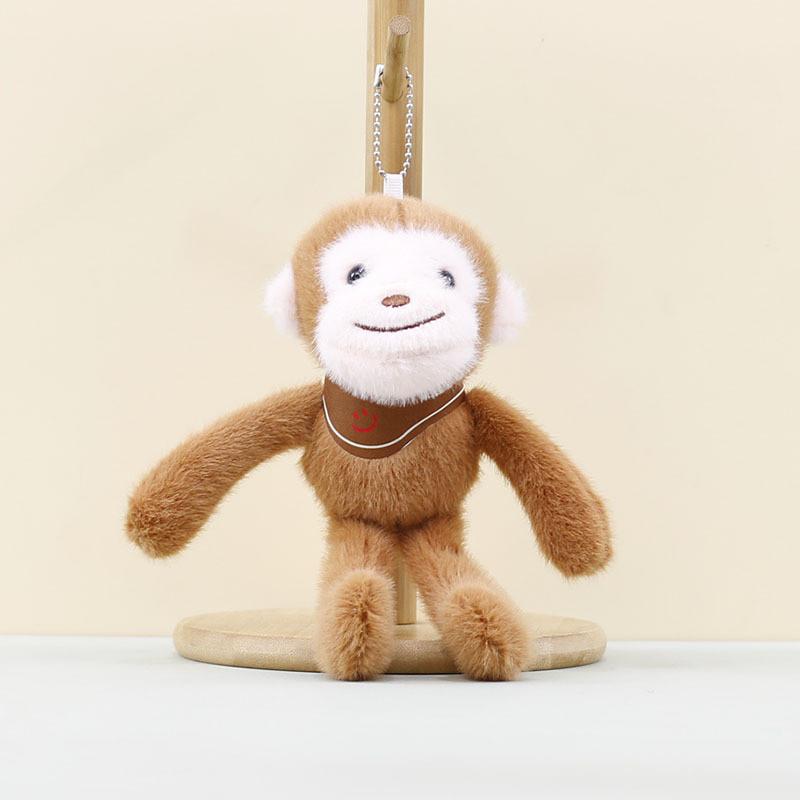 Plush Monkey Toy Keychain With Soft Pp Cotton Filling For Kids Gift Decor Bag