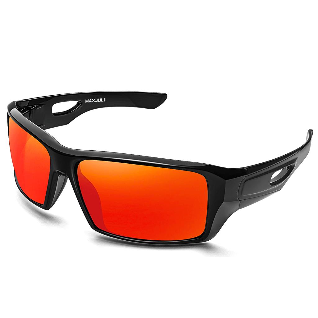 MAXJULI Wrap Around Sunglasses for Men Women 100% UV400 Protection Sport Sun Glasses for Fishing Driving 8232