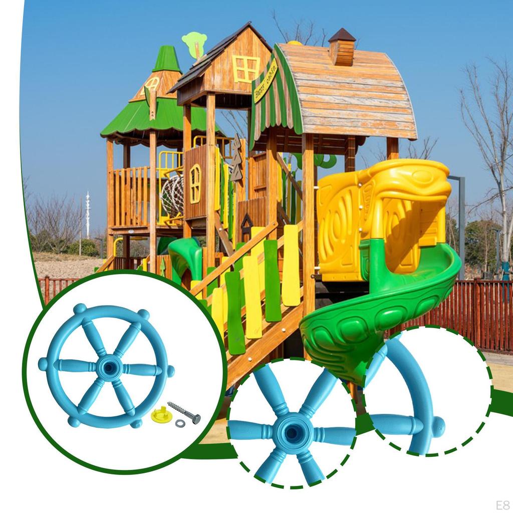 Pirate Ship Wheel Toy Gym Steering Playground Accessories for Tree House Play Outdoor