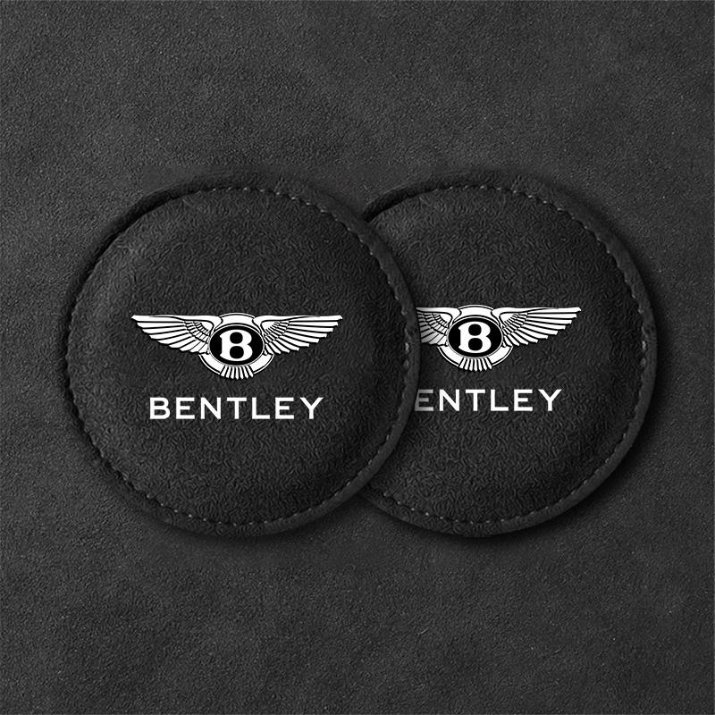 2Pcs B-Bentley-B Car Water Cup Pad Coaster Non-Slip Mat For New Bentley Flying Spur Continental GT Bentayga Mulsanne Accessories