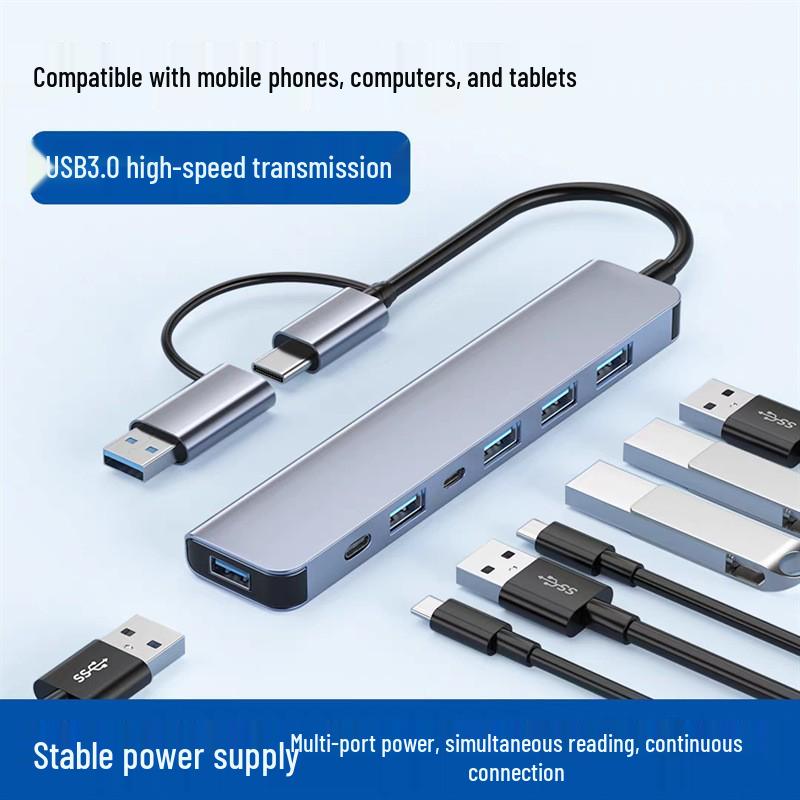 8-in-1 Dual Head USB-C Docking Station with Card Reader and Laptop Hub