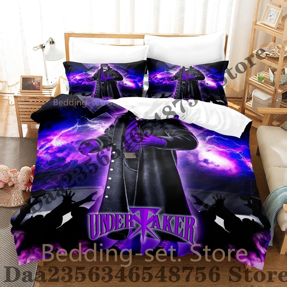Cool Cool The Undertaker Bedding Set Single Twin Full three-piece suit Bed Set Adult Bedroom Duvetcover Sets Kpop Bed Sheet Set