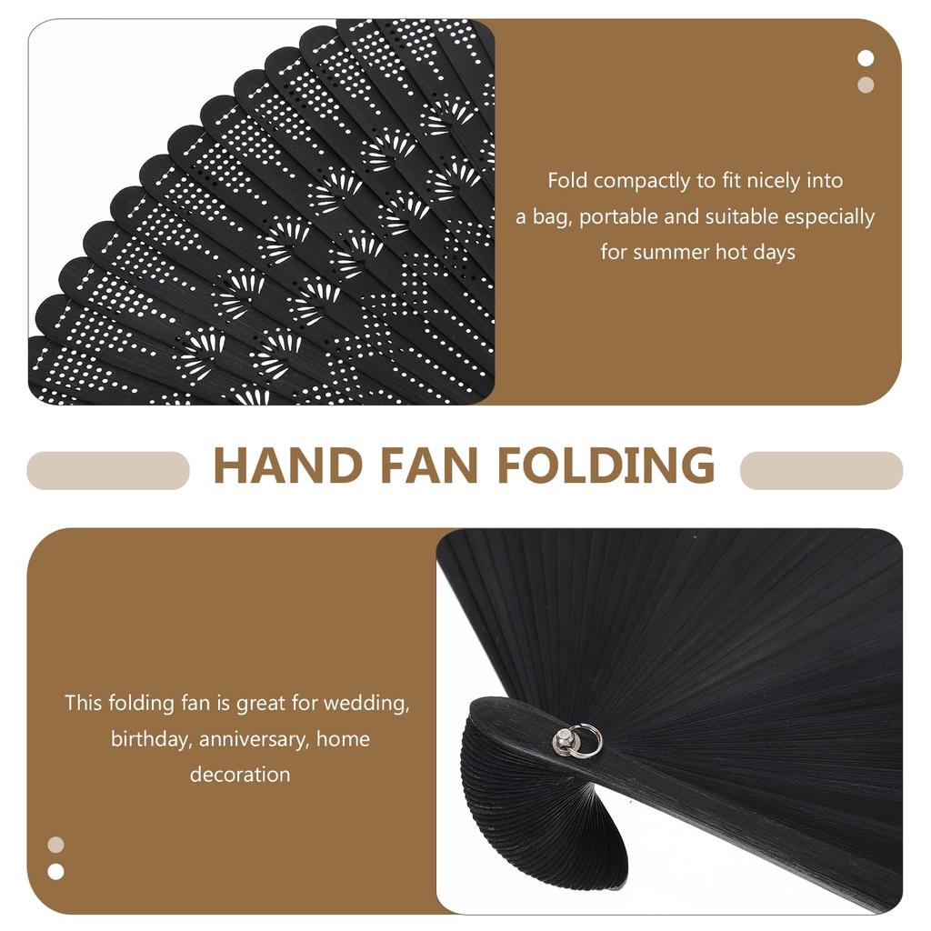 LIOOBO Folding Durable Kyoto Folding Short Fabric Perfect for Japanese Kabuki Gift Fan, Bamboo, Women's, Stylish, Style, Fan, Fan, Kimono,