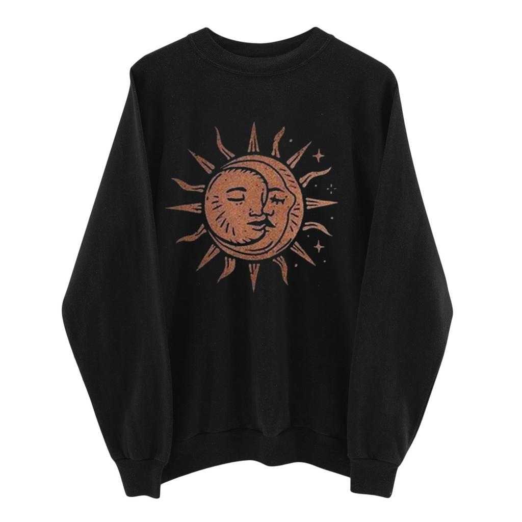 Women's Tops Winter Sun Printing Sweatshirt Pullover Tops