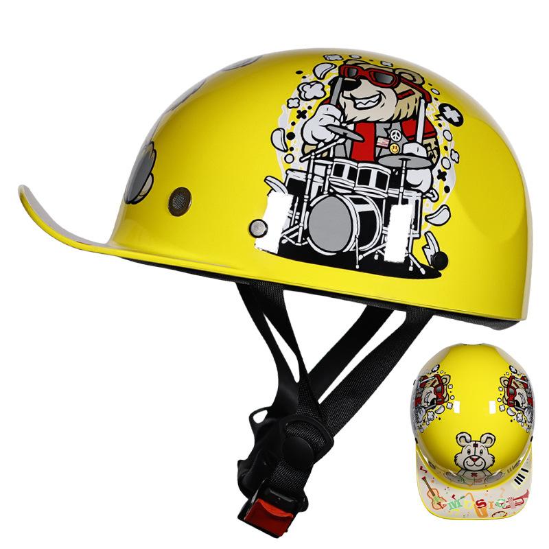 Electric Bicycle Helmet Children's Retro Duck Tongue Baseball Cap Skateboard Bicycle Half Helmet
