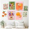 Cocktail Tin Orange Strawberry Flower Retro Abstract Aesthetics Poster Prints Canvas Painting Wall Art For Living Room Decor