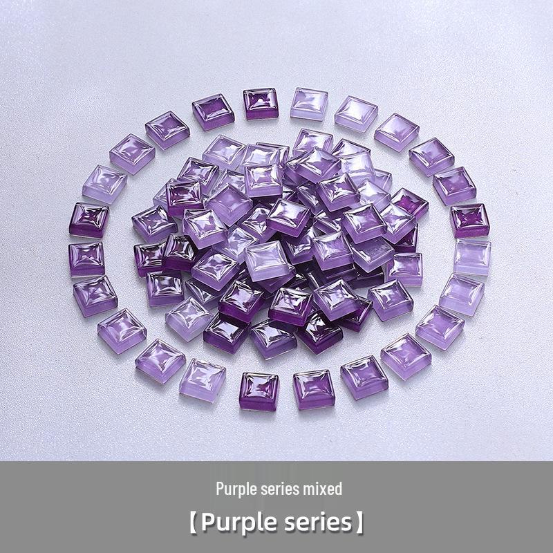 1cm Crystal Glass Colored Stones Mosaic DIY Kit for Kids