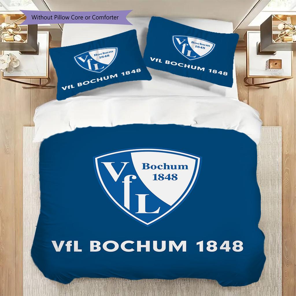VfL Bochum 1848 Patroon Beddengoed Dekbed Set Dekbedovertrek Kussensloop Huisdecoratie Verjaardagscadeau (1 dekbedovertrek + 2 kussenslopen, zonder binnenkussen)