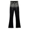 Gradual Change of Color Slightly Pull Jeans Women's Spring and Autumn Fat Mm Flared Pants High Waist Elastic Slim Slim Color Matching Flared Pants