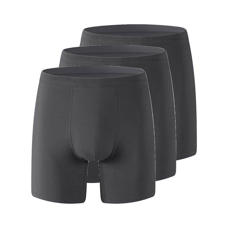 3 Pcs Men's Boxer Shorts Leg Lengthened Underwear Cotton Panties XL 2XL 3XL 4XL 5XL 6XL 7XL