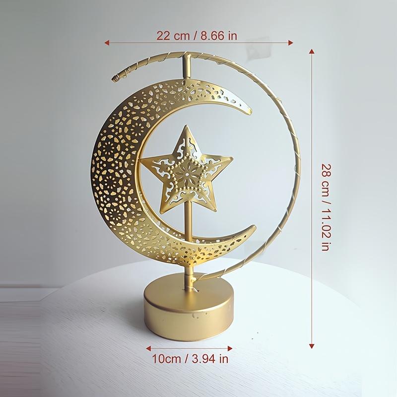 1PC New Wrought Iron Desk Lamp with 360 ° Manual Rotation Moon Shape
