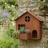 Decorative Rusted House Flower Pot Iron Hanging Flower Pot Succulent Planter  Garden Decoration