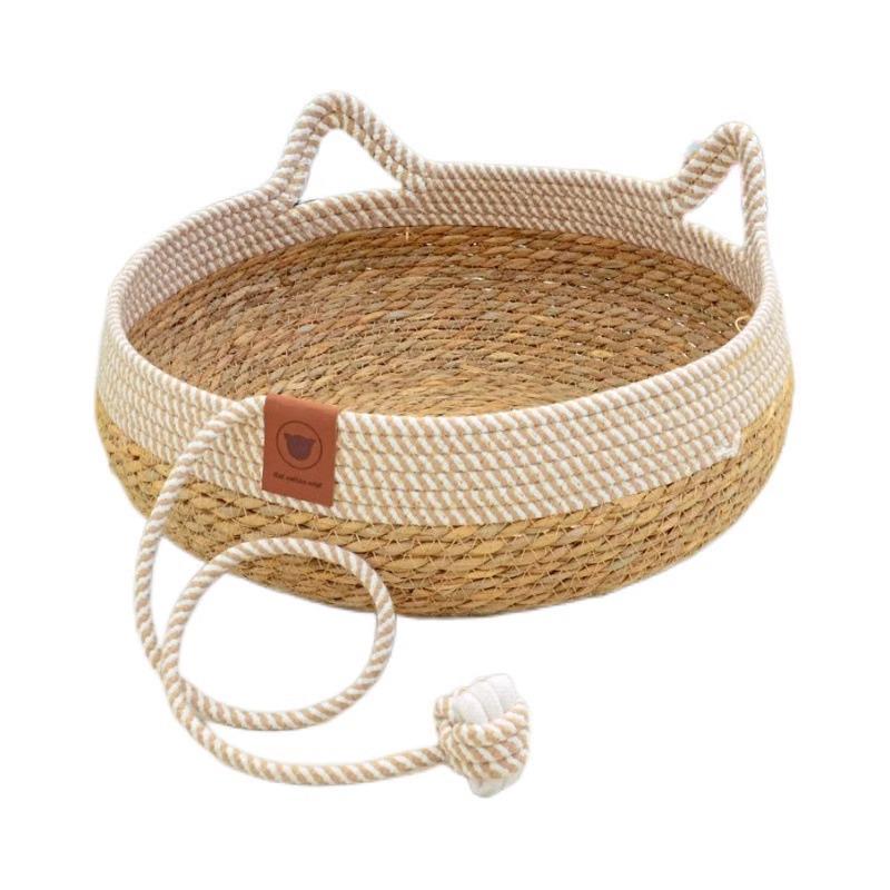 Newcomer Discount: Rattan Cat Bed & Scratching Board – All-Season Woven Mat