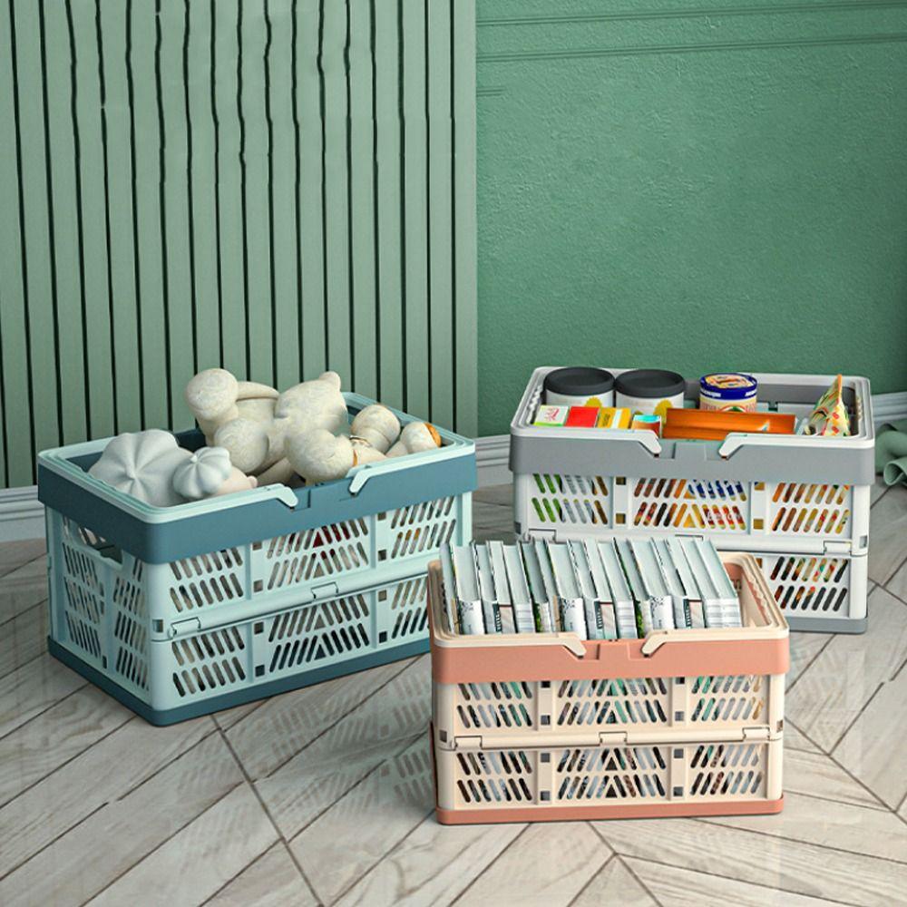 Thickened Folding Storage Basket Large Capacity Plastic Storage Box Outdoor Picnic