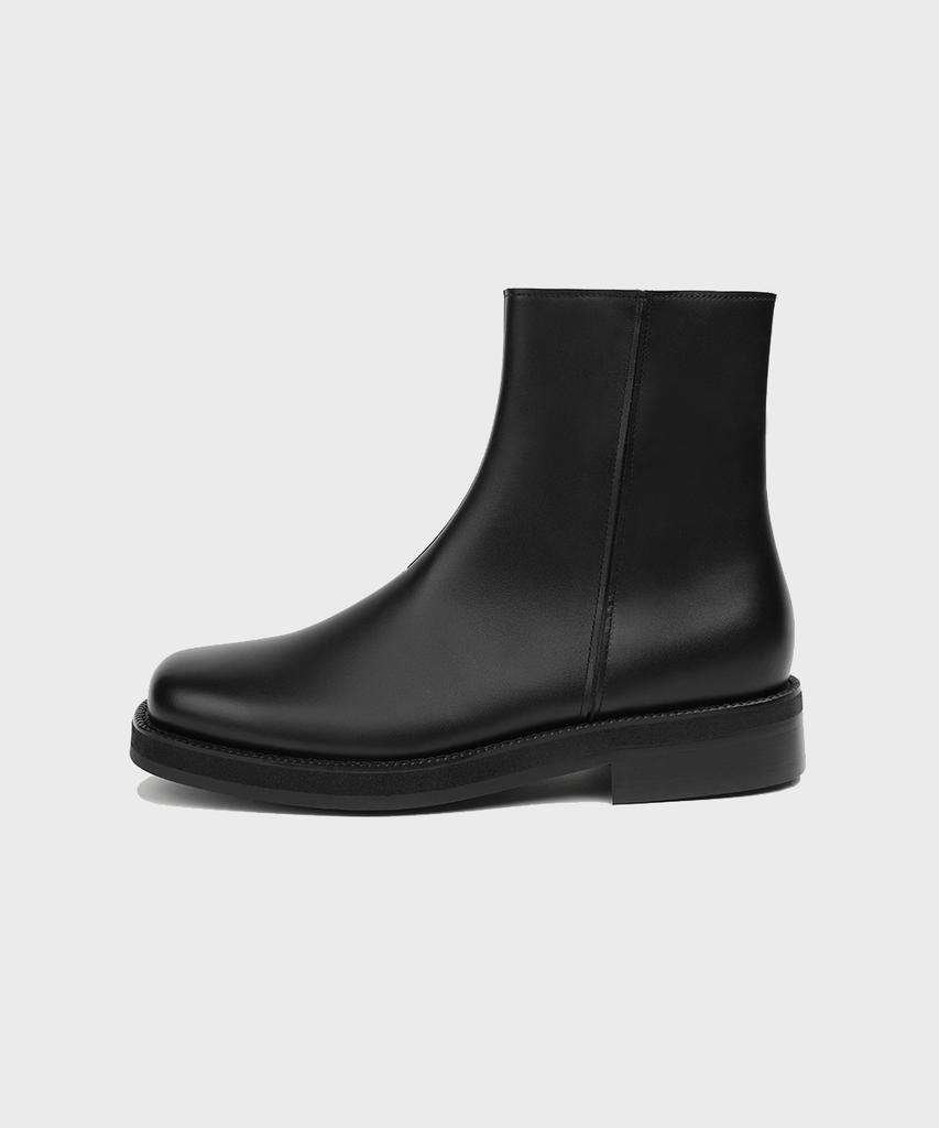 Firenze Atelier [Vibram] Nobo_Bold Shape Hidden Zip-Up Boots 3500 [Black Fg]