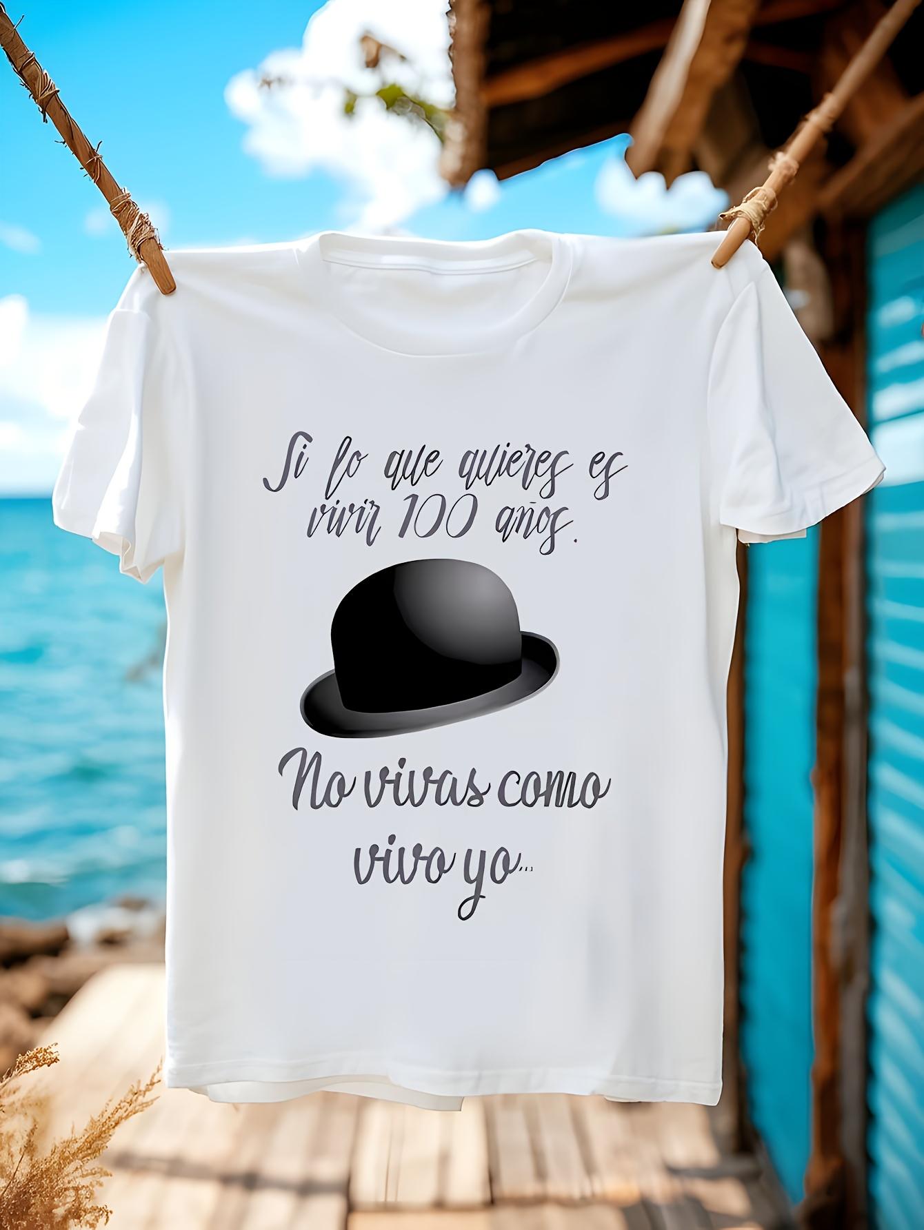White Crew Neck Tshirt - Joaquin Sabina Spanish Poetry Qu... L