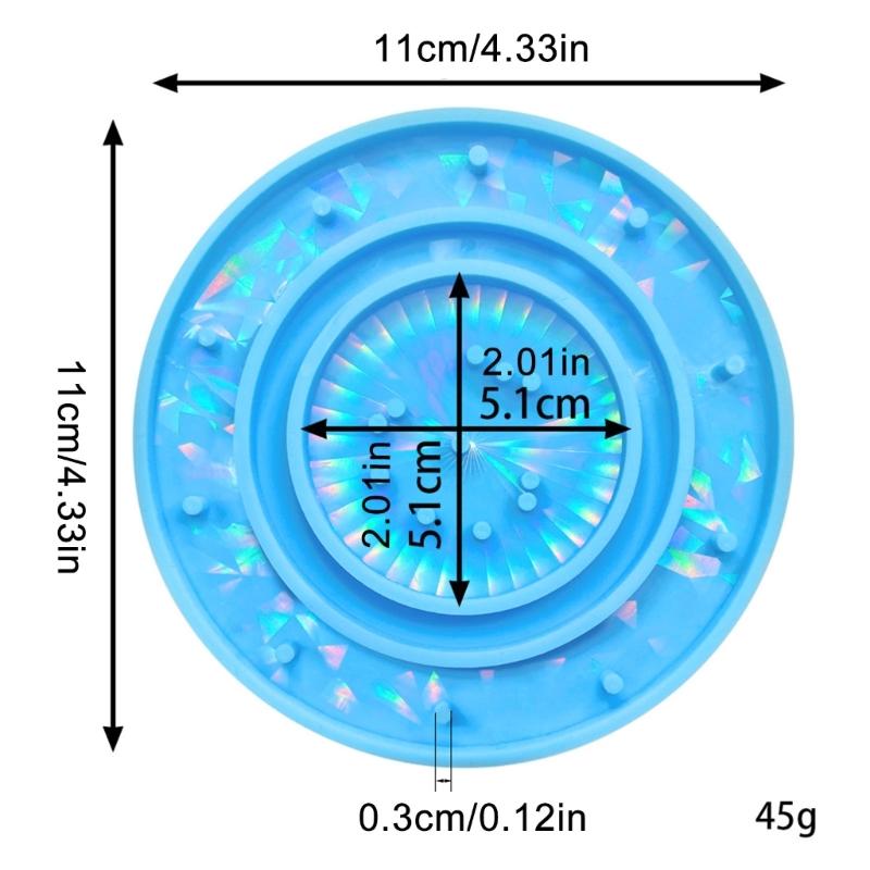 Lekki Cień Dzwonek Wiatrowy Gramofon Wisiorek Krople Kleju Forma Brelok do Kluczy Dekoracja Ścienna Holograficzna Silikonowa Forma