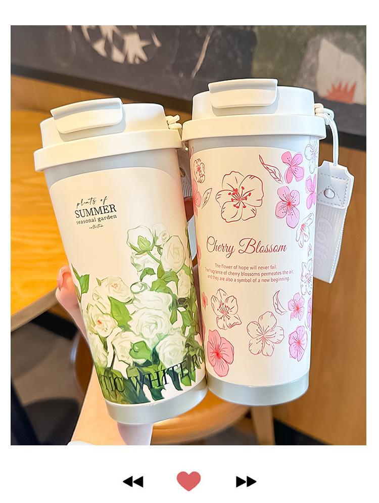 316 Stainless Steel Insulated Coffee Cup with Straw for Men, Women, and Students