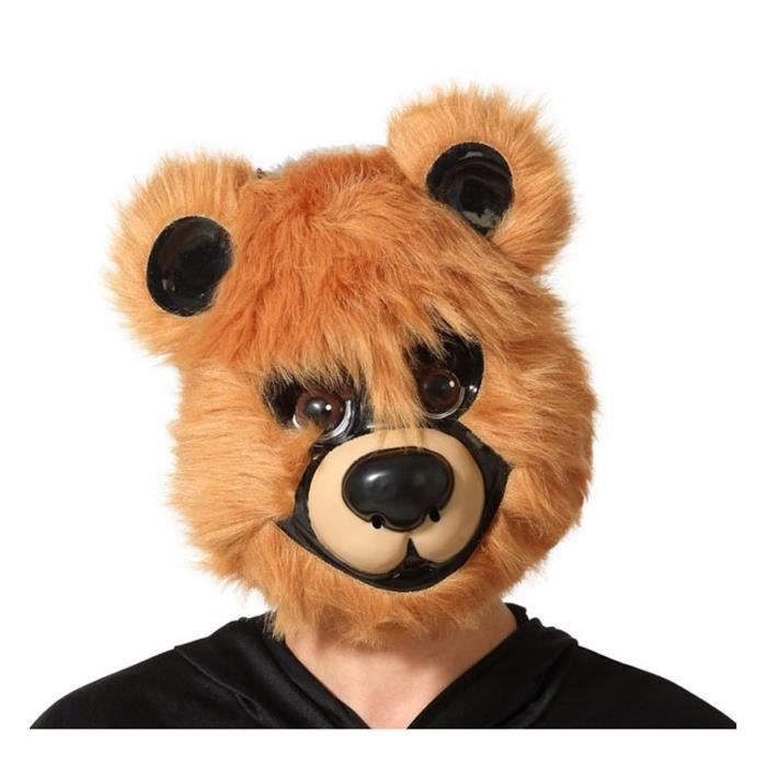 Maske - Teddybär - Einheitsgröße - Mehrfarbig - Unisex - Schwarz