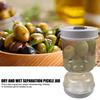 Dry-wet Separation Pickle Vegetable Jar Hourglass Type Pickled Juice-Separation Food Filter Container Ideal for Storing Pickles