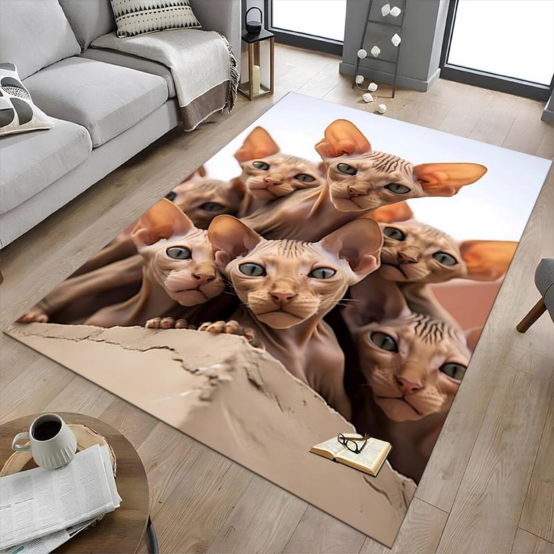 1 stuks kat sphynx Tapijt, Kantoortapijt Buitenmat Huisdecoratie Vloerkleed Festival