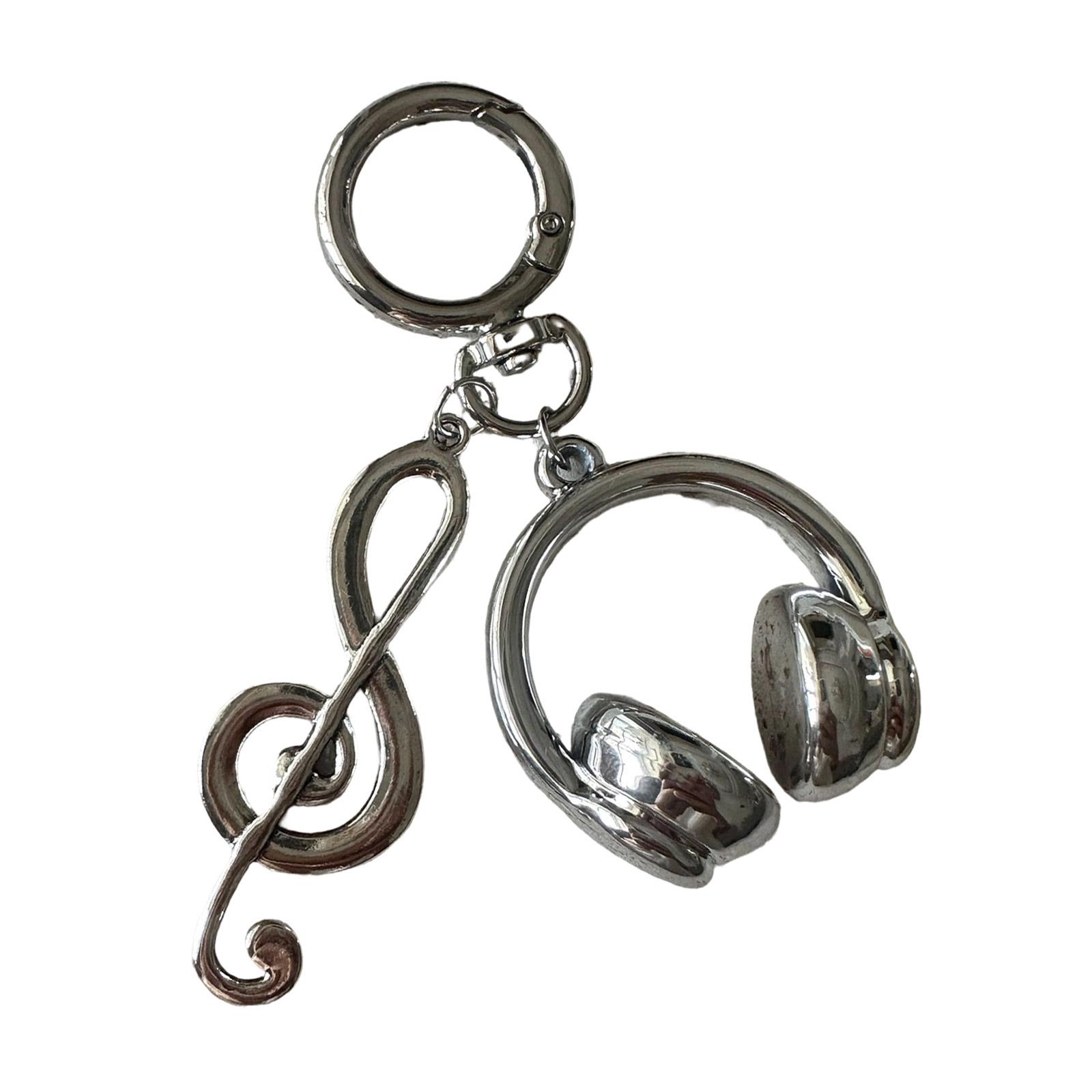 

Music Note And Headphone Shaped Acrylic Keychain For Keys Bags Backpacks Creative Design Lightweight Gift For Music Lovers
